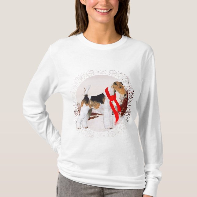 Wire Fox Terrier Winter T-Shirt (Front)