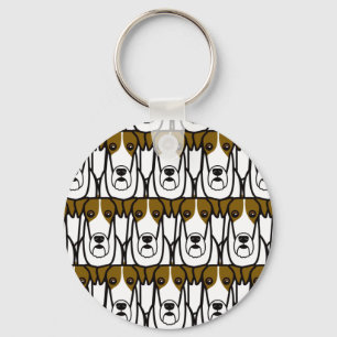 Wire Fox Terriers Key Ring