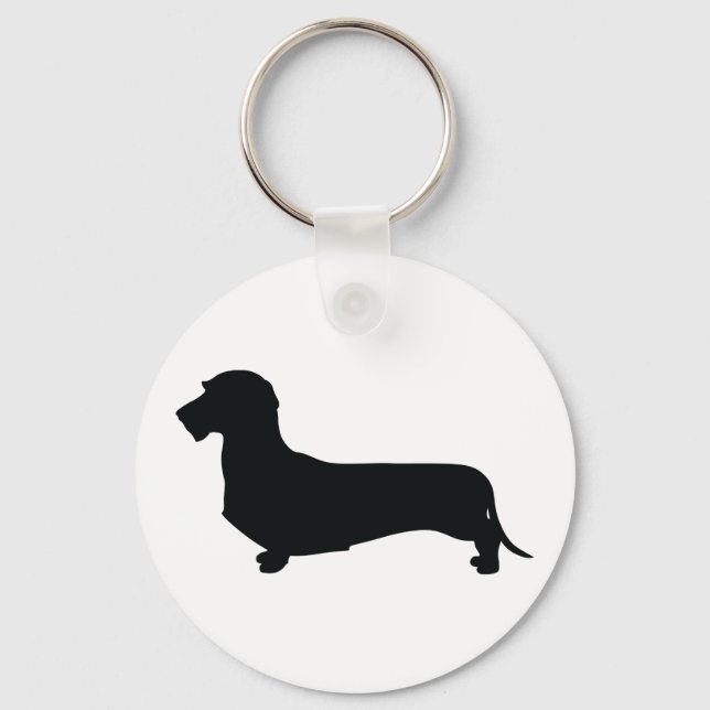 Wire Hair Dachshund Keychain (Front)