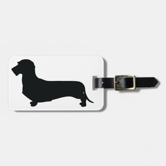 Wire Hair Dachshund Luggage Tag (Front Horizontal)
