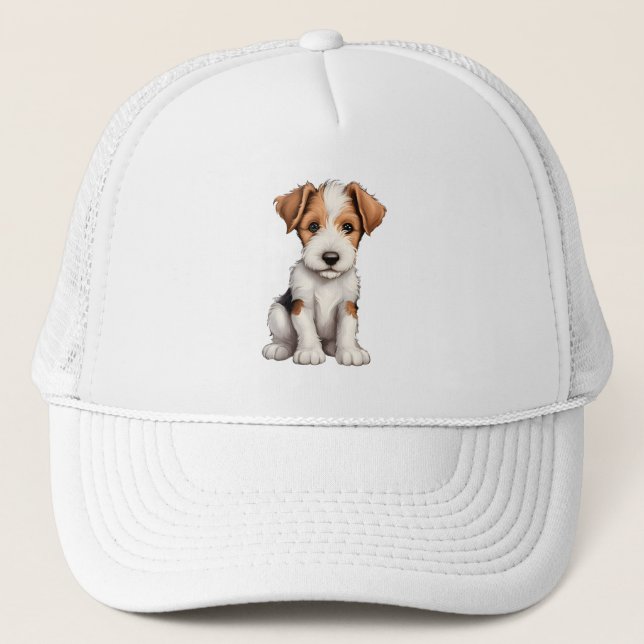 Wire Hair Fox Terrier Trucker Hat (Front)