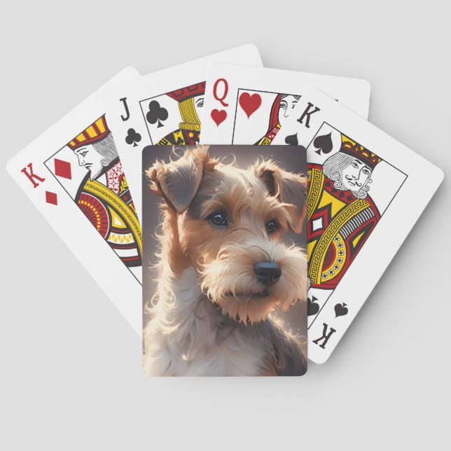 Wire Hair Fox Terrier Twilight Playing Cards (Back)