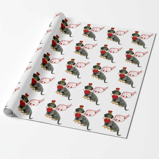 Wire Haired Dachshund Gift Wrap (Unrolled)