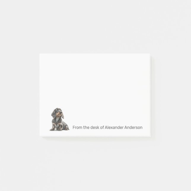 Wire-haired Dachshund Personalise Notes (Front)