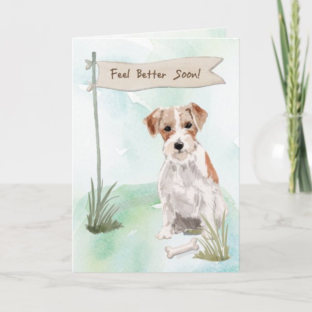 Wire Haired Jack Russell Feel Better to Dog Card (Front)