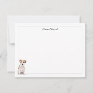Wire Haired Jack Russell Grey Border Personalised Card