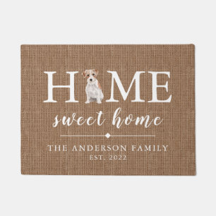 Wire Haired Jack Russell Home Sweet Home Doormat
