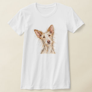 Wire-Haired Podenco Hand-Drawn Dog Woman T-shirt