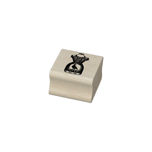 Wire mannequin body form bird cage silhouette art rubber stamp (Stamp)