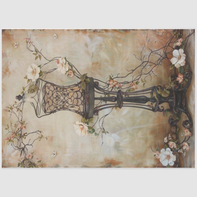 Wire metal Dress Form Tissue Paper (Front)