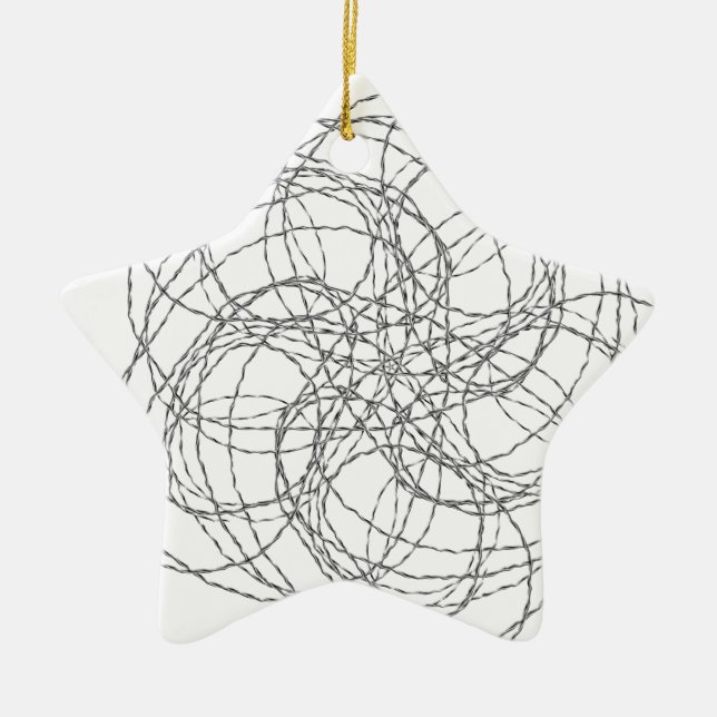 Wired Ceramic Ornament (Front)