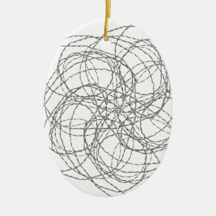 Wired Ceramic Tree Decoration