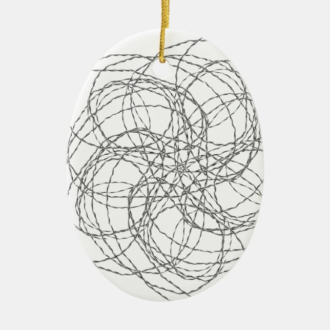 Wired Ceramic Tree Decoration (Front)