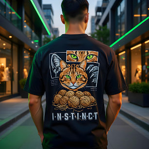 Wired Different Cat Lover Funny Yarn Crafting Tri-Blend Shirt