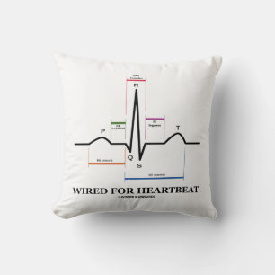 Wired For Heartbeat ECG/EKG Sinus Rhythm Cushion