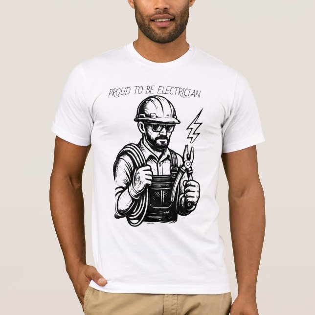 Wired for Power: The Electrician’s Craft T-Shirt (Front)