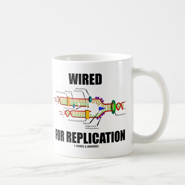 Wired For Replication (DNA Replication) Coffee Mug (Right)