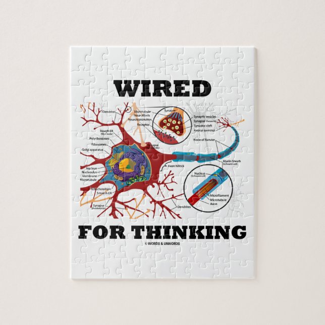 Wired For Thinking (Neuron Synapse) Jigsaw Puzzle (Vertical)