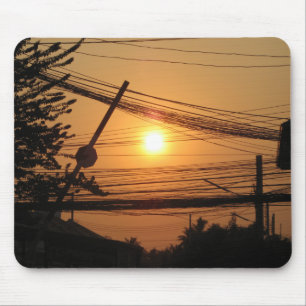 Wired Sunset ... Krung Thep, Thailand Mouse Pad