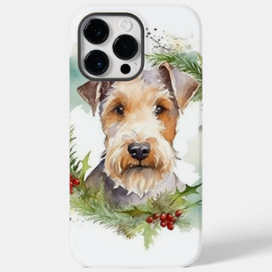 Wirefox Terrier Christmas Wreath Festive Pup  Case-Mate iPhone 14 Pro Max Case