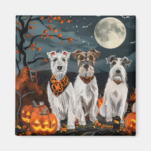 Wirefox Terrier Halloween Spooky Magnet