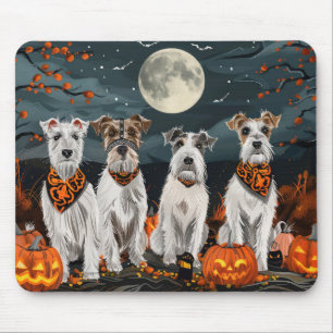 Wirefox Terrier Halloween Spooky Mouse Pad