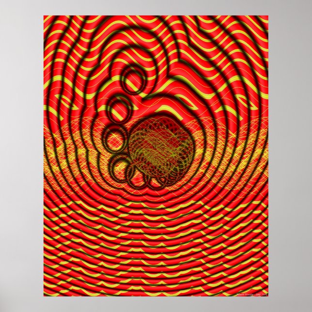 Wireframe Mollusks Radiate Thought Bubbles Poster (Front)