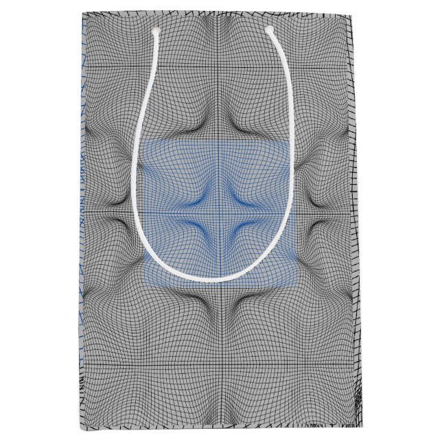 Wireframe pattern 08.B LGrey BG Medium Gift Bag (Front)