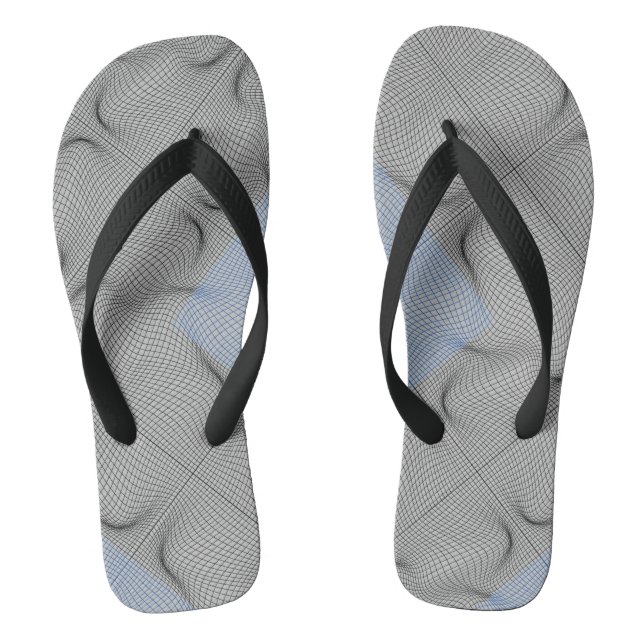 Wireframe pattern 08.B LGrey BG Thongs (Footbed)