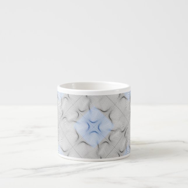 Wireframe pattern 08.B White BG Espresso Cup (Front)