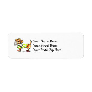 Wirehaired Dachshund Apple Return Address Label