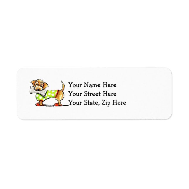 Wirehaired Dachshund Apple Return Address Label (Front)