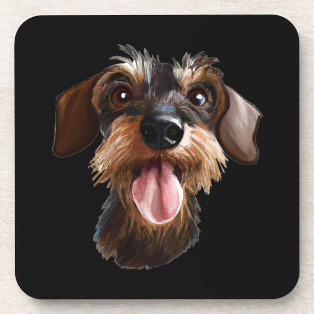 Wirehaired Dachshund Coaster (Front)