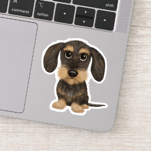 Wirehaired Dachshund   Cute Cartoon Dog Teckel