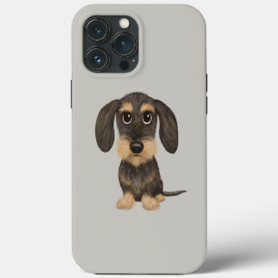 Wirehaired Dachshund Cute Cartoon Dog Teckel iPhone 13 Pro Max Case