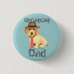 Wirehaired Dachshund Dad 3 Cm Round Badge