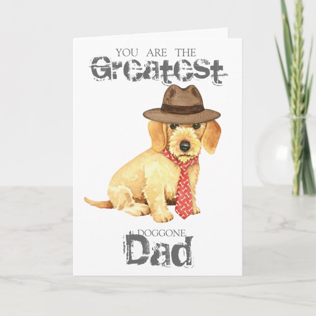 Wirehaired Dachshund Dad Card (Front)