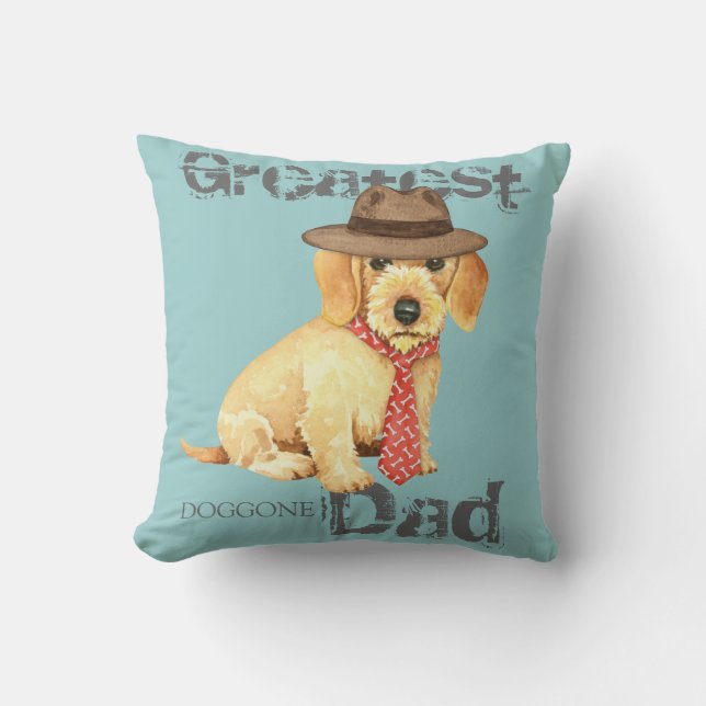 Wirehaired Dachshund Dad Cushion (Front)