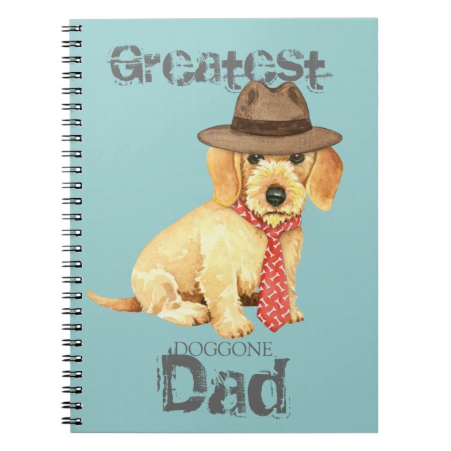 Wirehaired Dachshund Dad Notebook (Front)