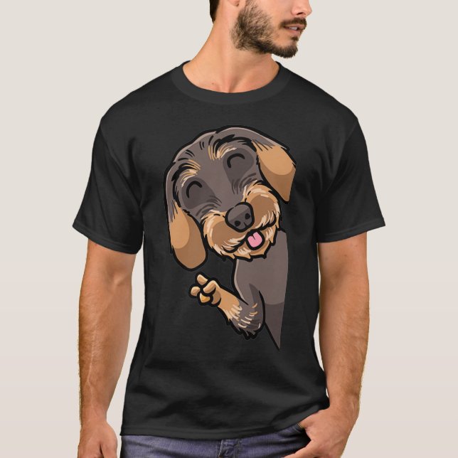 WireHaired Dachshund Dog  T-Shirt (Front)