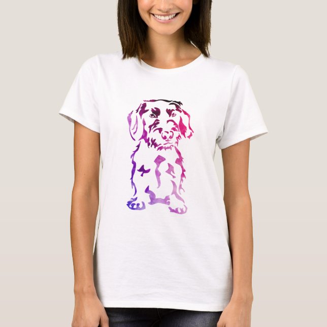 Wirehaired Dachshund Dog T-shirt (Front)
