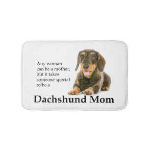 Wirehaired Dachshund Mum Bath Mat