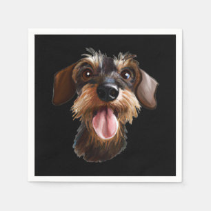Wirehaired Dachshund Napkin