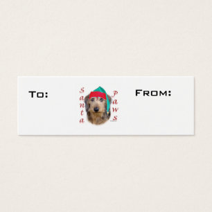 Wirehaired Dachshund Paws Gift Tags