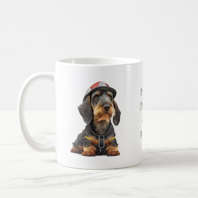 Wirehaired Dachshund Rescuer Coffee Mug (Left)
