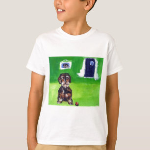 Wirehaired dachshund senses smiling moon T-Shirt