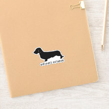 Wirehaired dachshund silhouette sticker Male