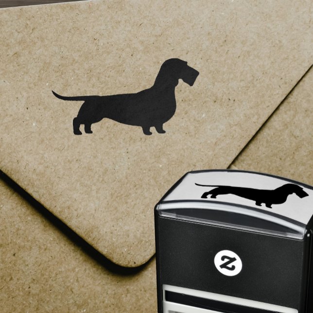 Wirehaired Dachshund Silhouette | Wiener Dog Self-inking Stamp (Creator Uploaded)