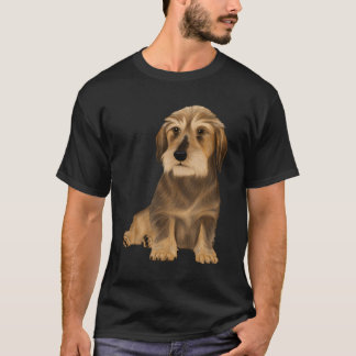 Wirehaired Dachshund Sitting Dog T-Shirt