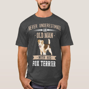 Wirehaired Fox Terrier dog Old ManT-Shirt T-Shirt